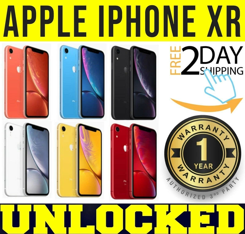 هاتف Apple Iphone XR سعة 64 جيجابايت و128 جيجابايت و256 جيجابايت مفتوح من المصنع, 10 image