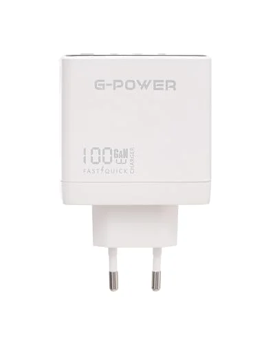 G POWER GP C17 100W 4 PORT شاحن USB A AND 3USB C QUALCOMM سريع CHARGE 3.0 COMPATIBLE WITH Macbook Pro Ipad Galaxy Pixel Iphone AND MORE أبيض أسود, 2 image