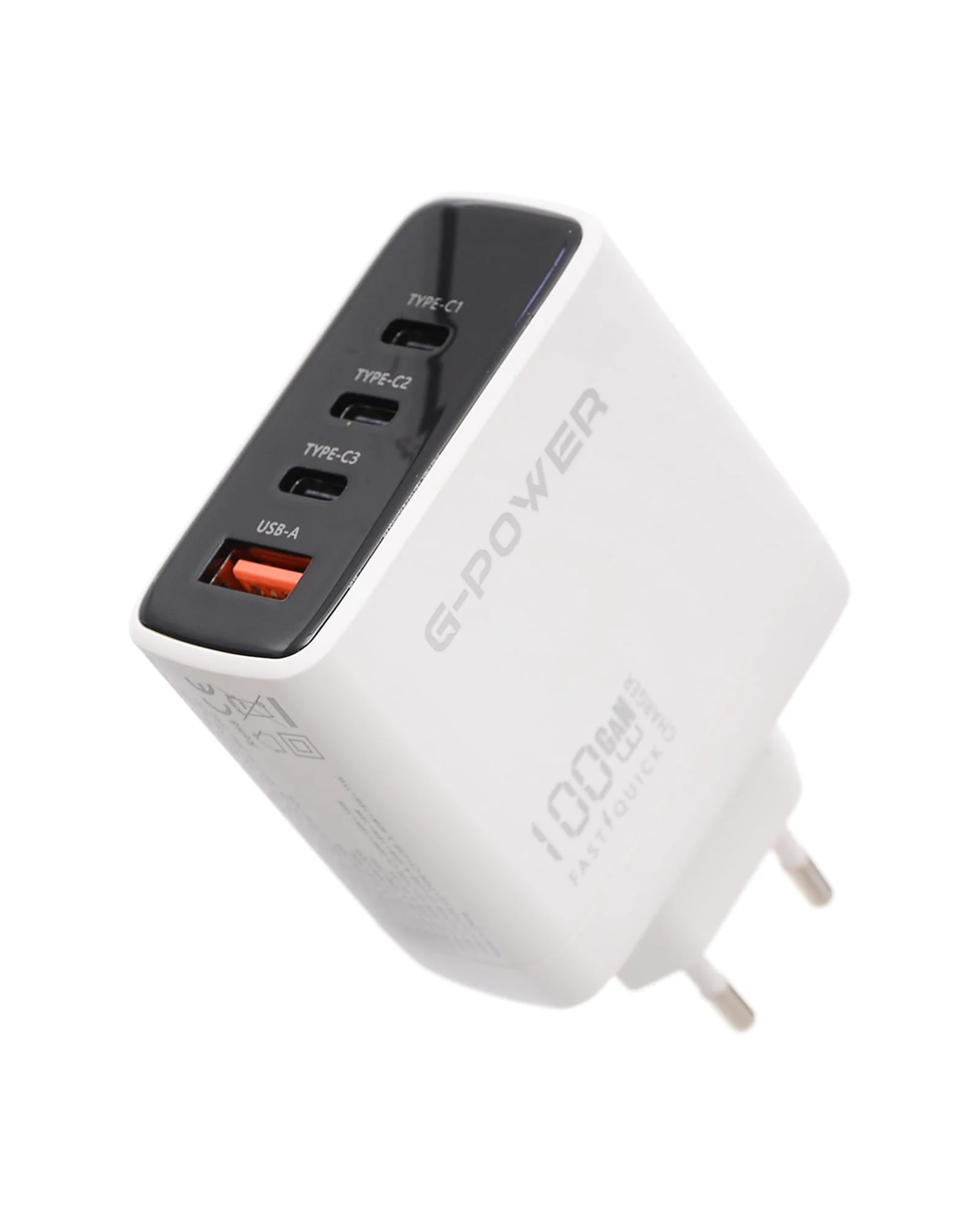 G POWER GP C17 100W 4 PORT شاحن USB A AND 3USB C QUALCOMM سريع CHARGE 3.0 COMPATIBLE WITH Macbook Pro Ipad Galaxy Pixel Iphone AND MORE أبيض أسود, 10 image
