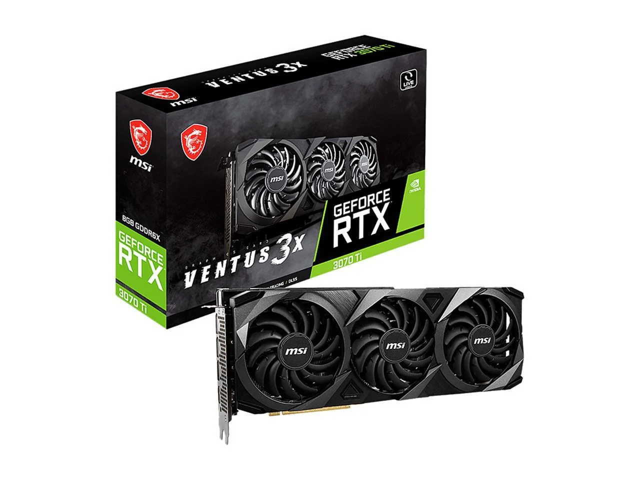 MSI Ventus GeForce RTX 3070 Ti 8GB GDDR6X PCI Express 4.0 x16 Video Card RTX 3070 Ti Ventus 3X 8G OC, 8 image