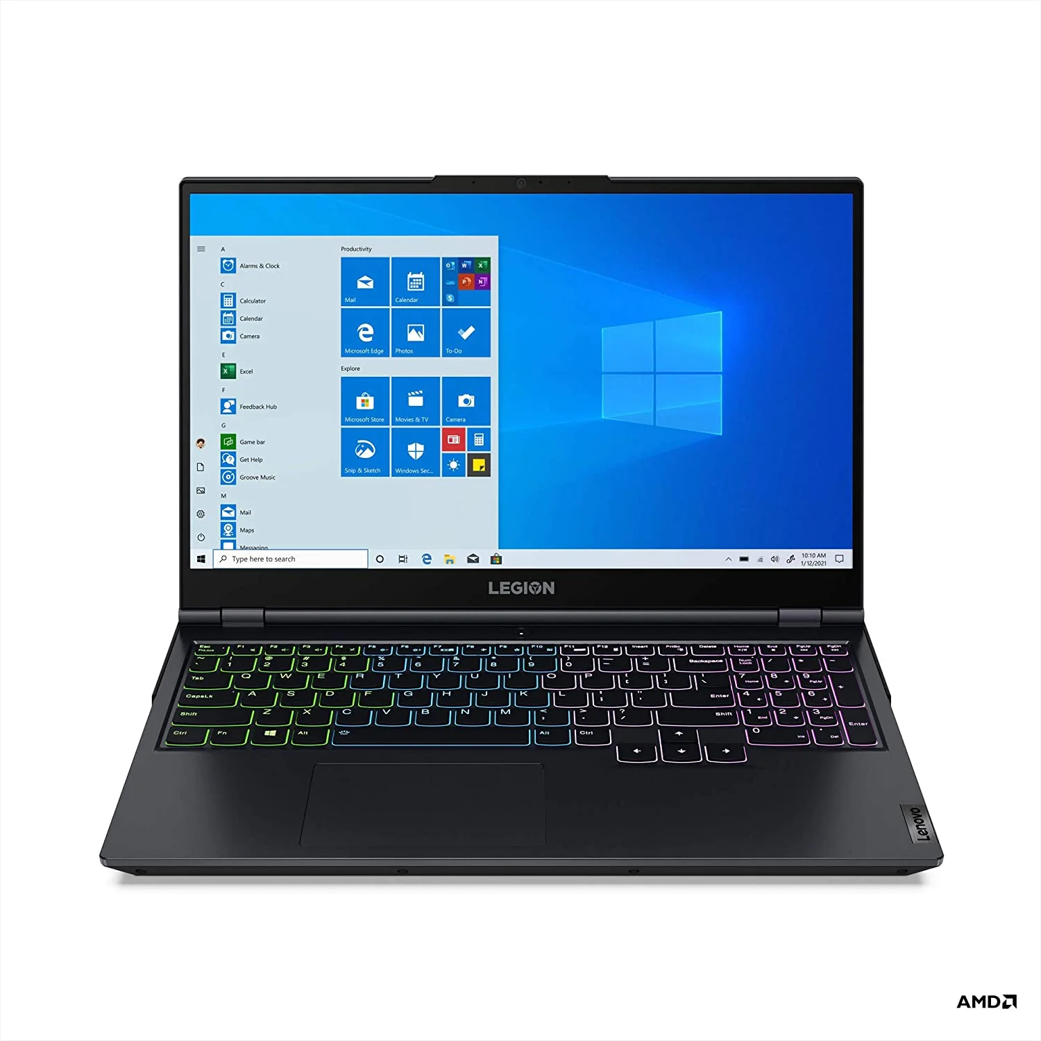 كمبيوتر محمول للألعاب Lenovo Legion 5 15 ، شاشة 15.6 بوصة FHD (1920 × 1080) ، معالج AMD Ryzen 7 5800H ، 16 جيجا بايت DDR4 RAM ، 512 جيجا بايت NVMe SSD ، NVIDIA GeForce RTX 3050Ti ، Windows 10H ، 82JW0012US ، Phantom Blue, 4 image