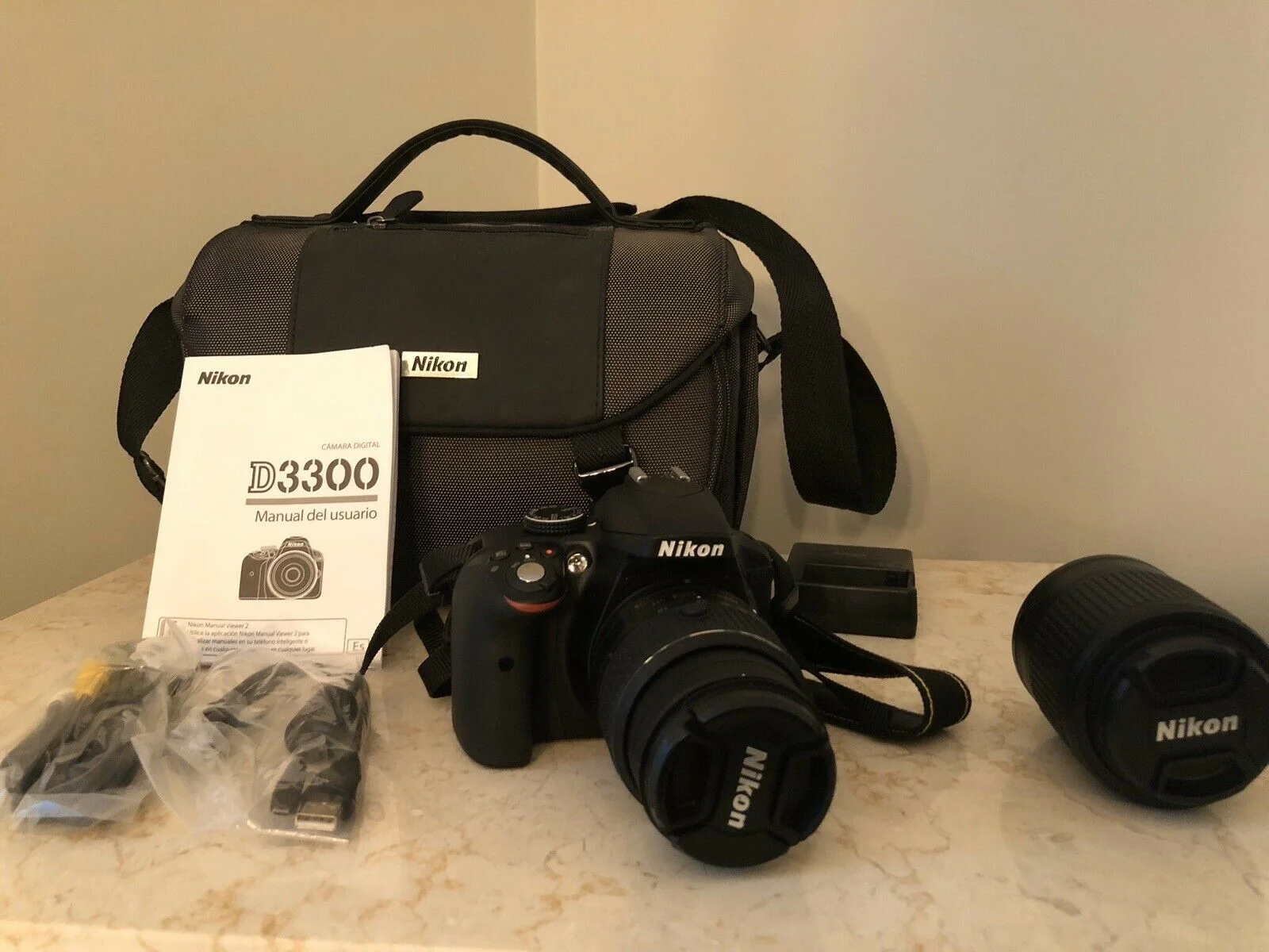 كاميرا نيكون D3300 الكاميرا الرقمية 24 ميجابيكسل جوده عاليه بطارية ليثيوم ايون, 4 image