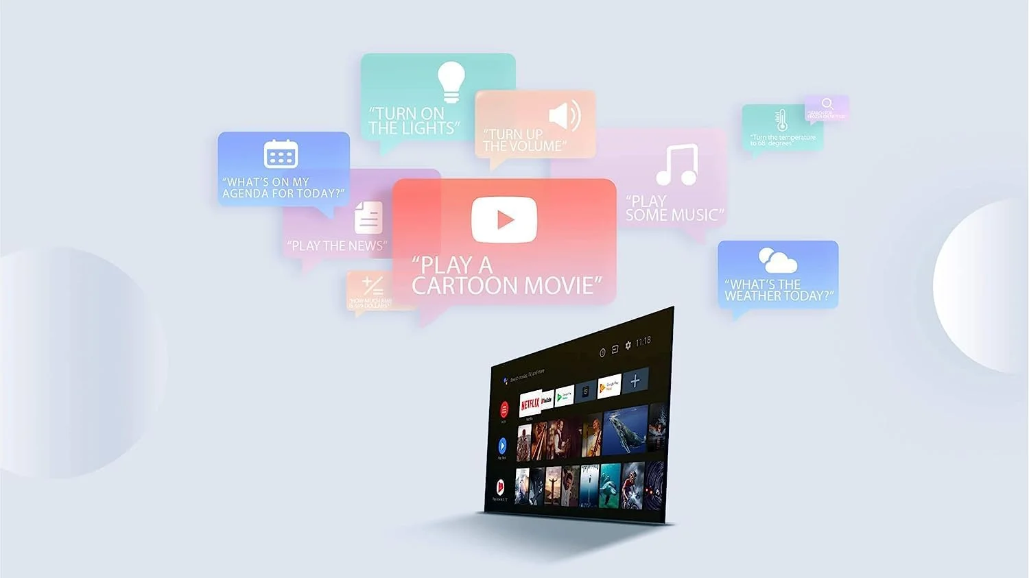 تلفزيون روا 55 بوصة، أندرويد ذكي، إل إي دي، بدقة 4k. أسود، بلوتوث، واي فاي، HDMI, 4 image