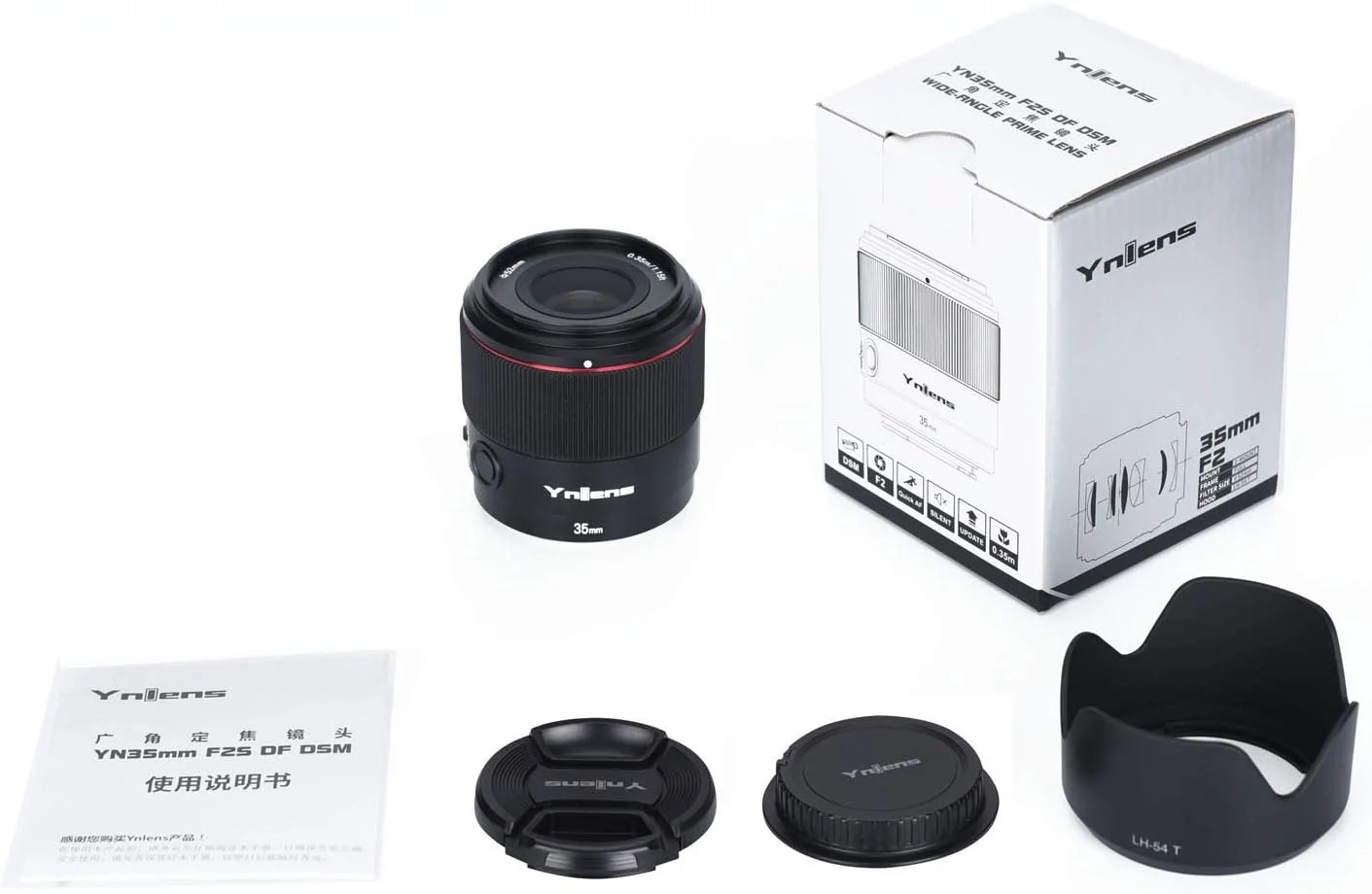 YONGNUO YN35mm F2S DF DSM عدسة رئيسية ذات زاوية واسعة للتركيز التلقائي لسوني، F2 فتحة كبيرة إطار كامل APS-C لكاميرا Sony E Mount باللون الأسود, 4 image