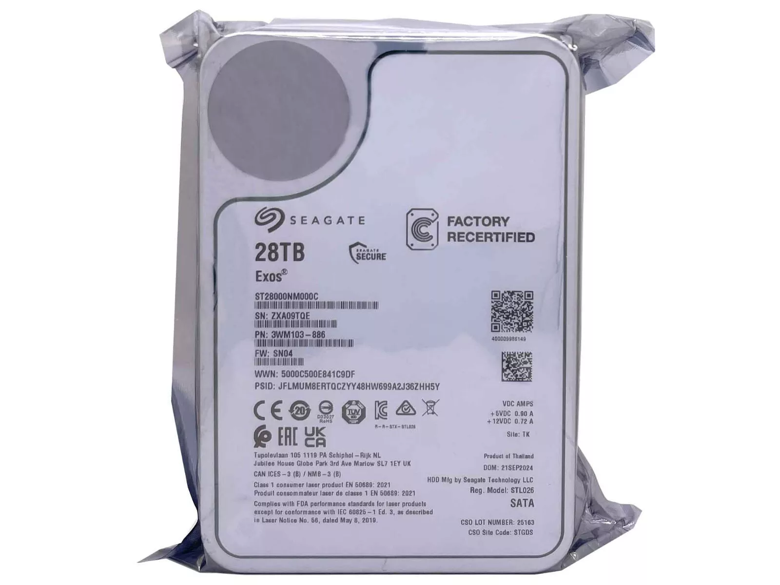 منتج Seagate Exos X22 ST28000NM000C 28تيرابايت CMR SATA 6جيجابايت/s 3.5" Enterprise Hard Drive, 3 image