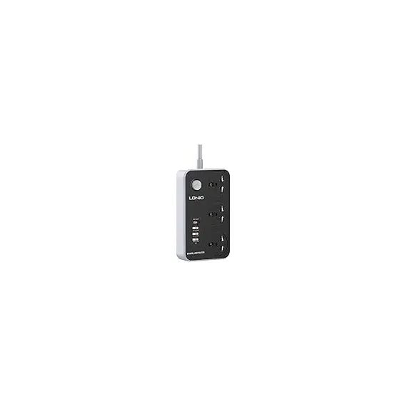 G-Power GP342 Power Strip Surge Protector Containing 220 Volt With Three Universal International Socket provides Two Type C Charging Ports 20 Watt - Black Grey, 5 image
