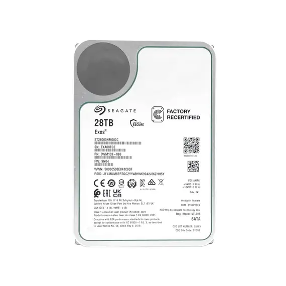 قرص صلب SEAGATE EXOS X22 ST28000NM000C سعة 28 تيرابايت CMR SATA 6 جيجابايت/ثانية مقاس 3.5 بوصة ENTERPRISE