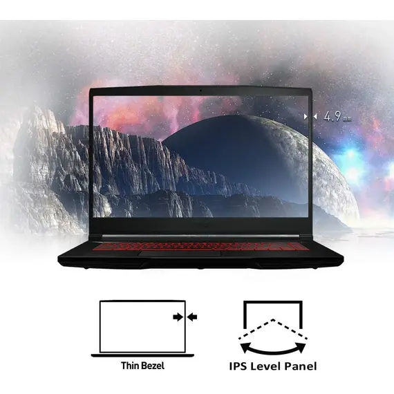 MSI gf63 thin 9rcx-818-i7-9750H gaming لابتوب GTX 1050 Ti, 2 image