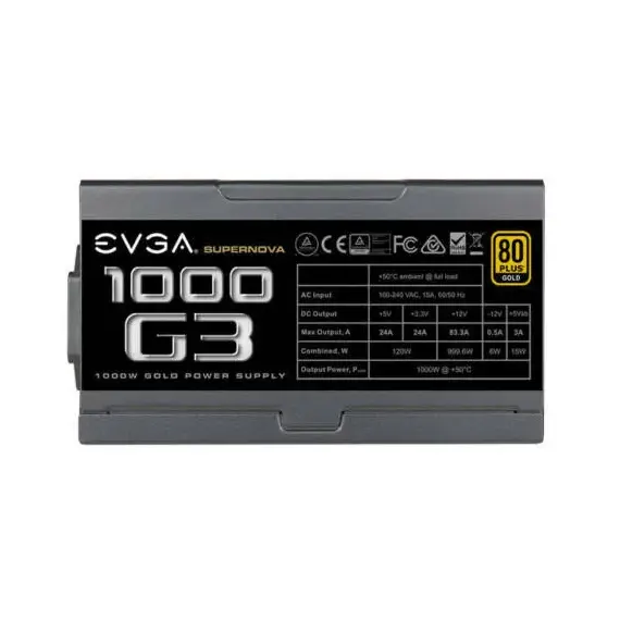 EVGA G3 220 1000 X One 1000 Watt باور سبلاي , ذهبي +80 Plus, 3 image