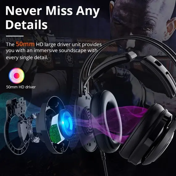 Tronsmart Glary Alpha Gaming Headset - Black, 8 image