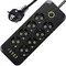 منتج Extension Cord with USB, 3 USB Outlets and 1 Type C | Independent Power Key, ماكس 1 Amp, Overload بروtection and Child Safety, 2 Meter Power Cable (633, أسود), 5 image