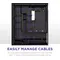 NZXT H7 Flow 2024 - Mid-تاور ATX Airflow جراب - Includes Pre-Installed 3 x 120mm Fans - Supports Bottom Fans for Dedicated GPU تبريد - Cable Management - أسود, 9 image