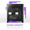 NZXT H7 Flow 2024 - Mid-تاور ATX Airflow جراب - Includes Pre-Installed 3 x 120mm Fans - Supports Bottom Fans for Dedicated GPU تبريد - Cable Management - أسود, 3 image