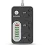 G-Power GP342 Power Strip Surge Protector Containing 220 Volt With Three Universal International Socket provides Two Type C Charging Ports 20 Watt - Black Grey, 10 image