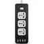 G-Power GP342 Power Strip Surge Protector Containing 220 Volt With Three Universal International Socket provides Two Type C Charging Ports 20 Watt - Black Grey, 6 image