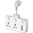منتج G-Power SC2311 Power Extension Socket Double Plug Adaptor with Touch Control Nightlight With 1 PD 20W,1 QC3.0 18W And Auto ID Port 12W - أبيض, 7 image