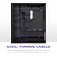 NZXT H7 Flow 2024 - Mid-تاور ATX Airflow جراب - Includes Pre-Installed 3 x 120mm Fans - Supports Bottom Fans for Dedicated GPU تبريد - Cable Management - أسود, 9 image