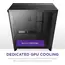 NZXT H7 Flow 2024 - Mid-تاور ATX Airflow جراب - Includes Pre-Installed 3 x 120mm Fans - Supports Bottom Fans for Dedicated GPU تبريد - Cable Management - أسود, 2 image