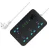 Extension Cord مع USB, 3 USB Outlets and 1 Type C | Independent Power Key, Max 1 Amp, Overload Protection and Child Safety, 2 Meter Power Cable (633, أسود)